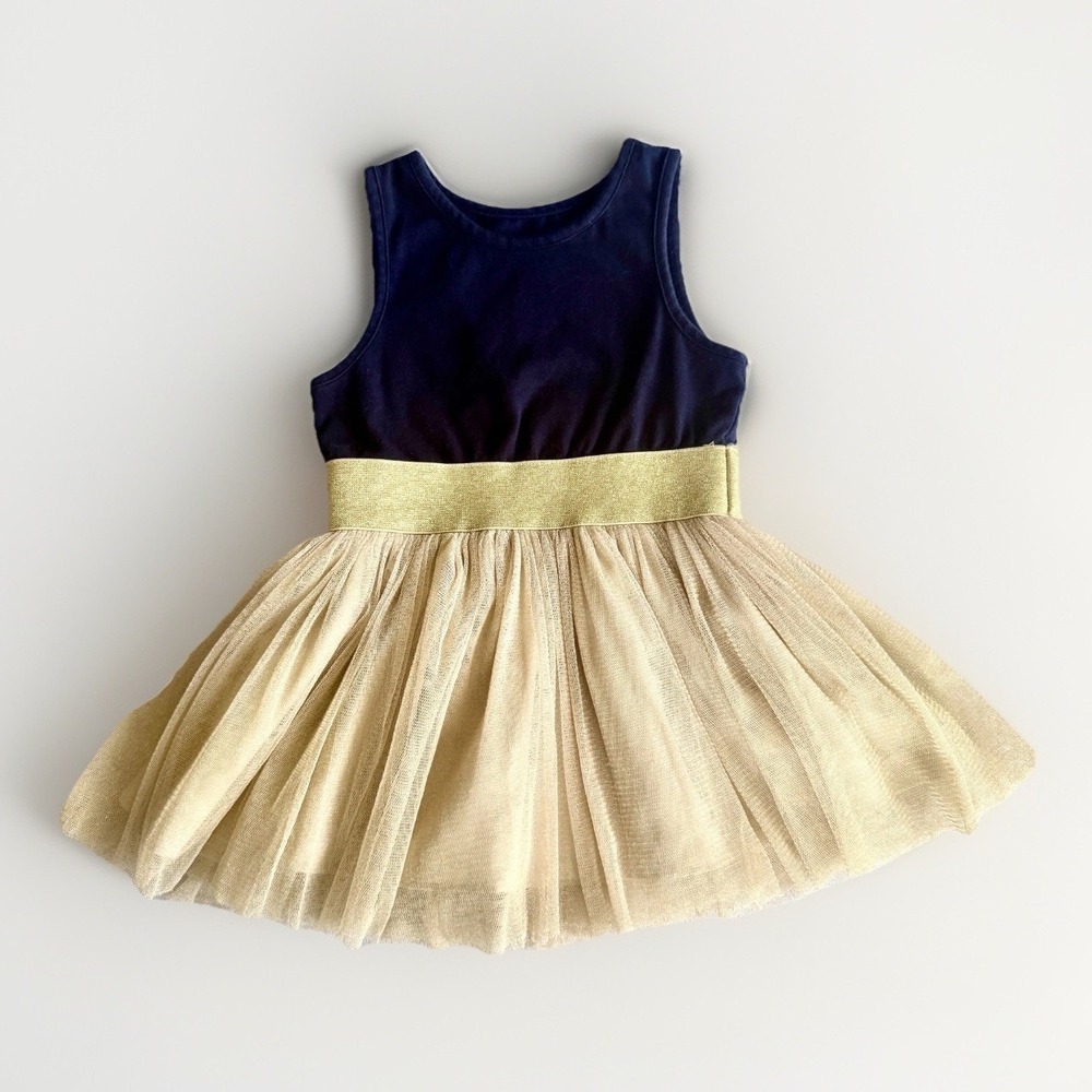 Pippa & Julie Toddler Dress 24M Black Gold Tulle Party Holiday Special Occasion
